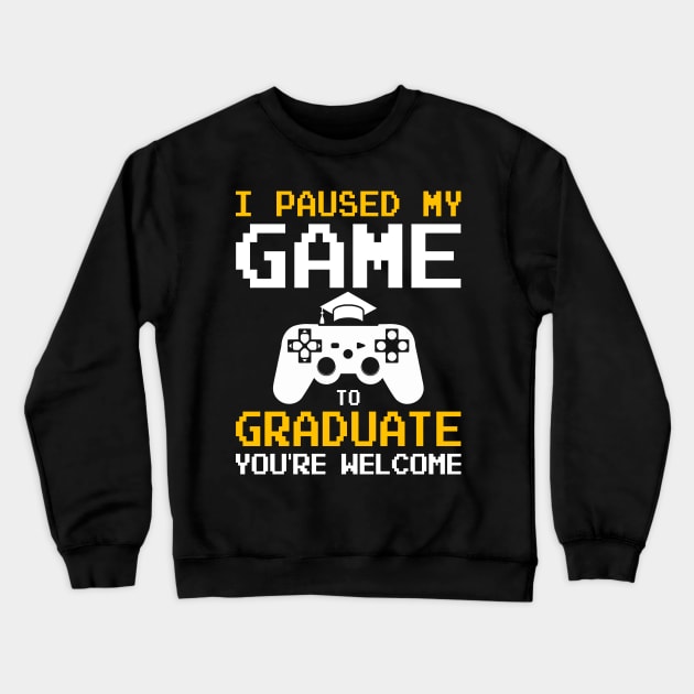 Proud of Class of 2023 Senior Graduate Game Lover Graduation Crewneck Sweatshirt by Gendon Design